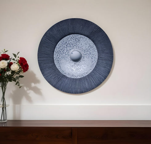 1" x 20" x 20" Sandstone, Fine Polished, Double Layer With Glass Pieces - Wall Decor